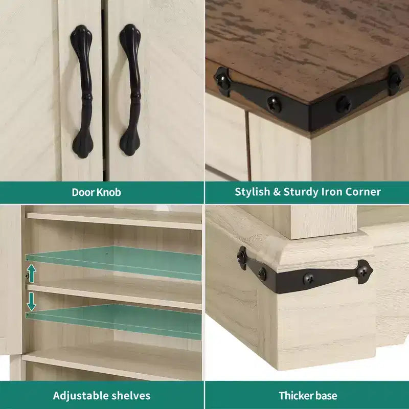 Shoe Cabinet 6-Tier Wooden Shoe Rack Storage with Adjustable Shelves for Hallway