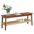 Alaterre Calais 48in Acacia Wood Bench, Chestnut