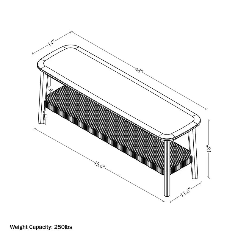 48in Acacia Wood Bench, Chestnut