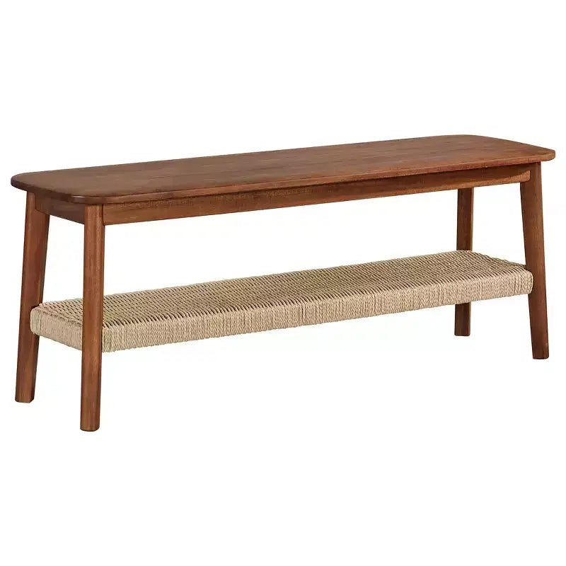 48in Acacia Wood Bench, Chestnut