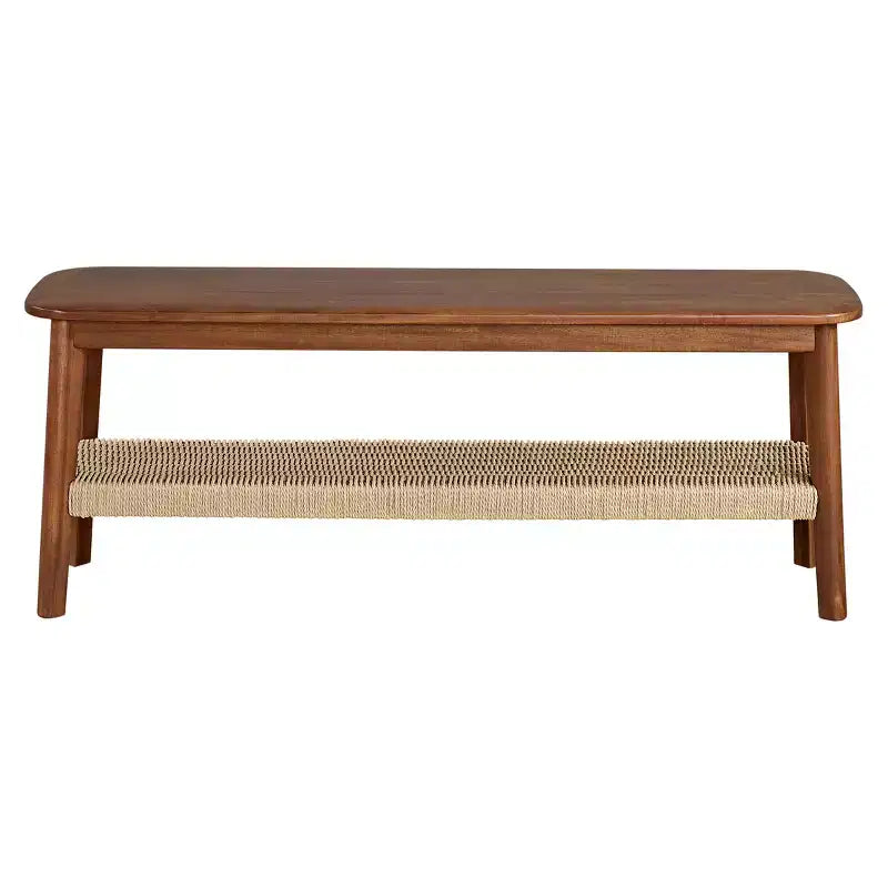 48in Acacia Wood Bench, Chestnut
