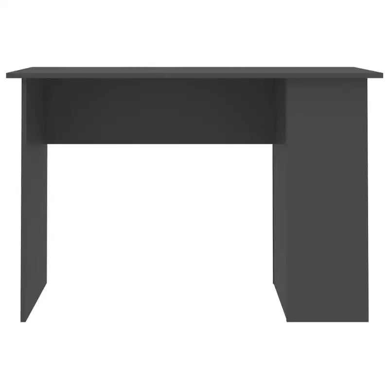 Desk Gray Engineered Wood Medium Desk Rectangular Modern