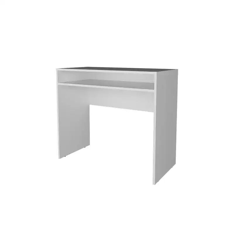 35.1IN Minimalism Standing Desk with Storage Shelves, Computer Desk, Home Office Desks for Living Room, Reading Room
