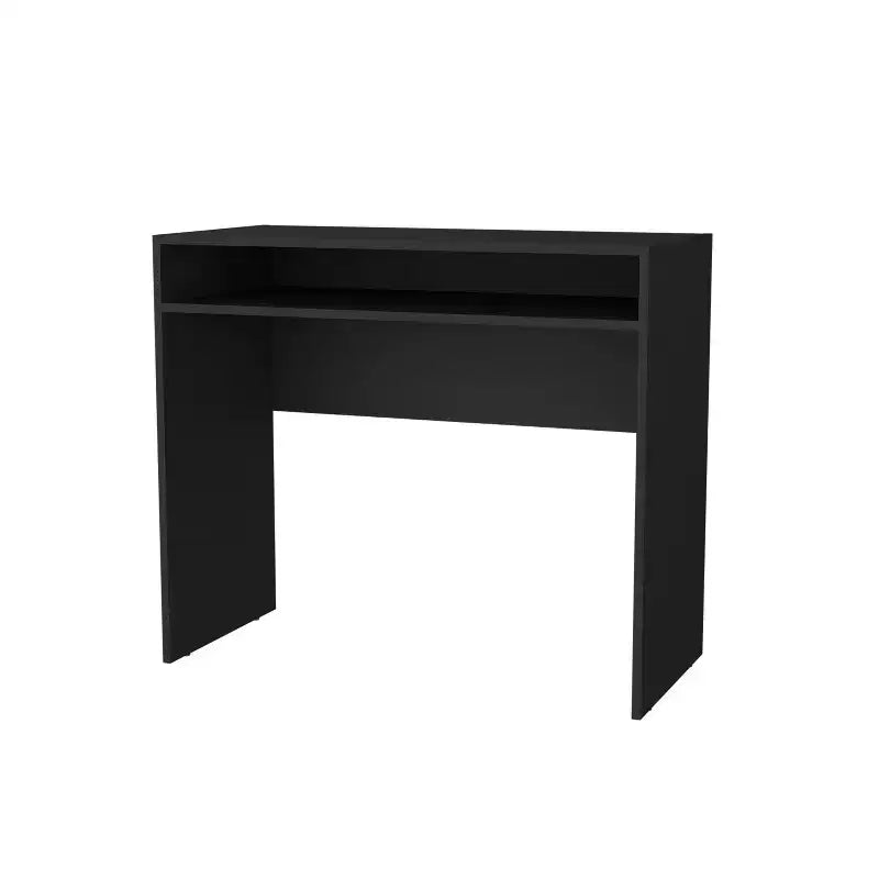 35.1IN Minimalism Standing Desk with Storage Shelves, Computer Desk, Home Office Desks for Living Room, Reading Room