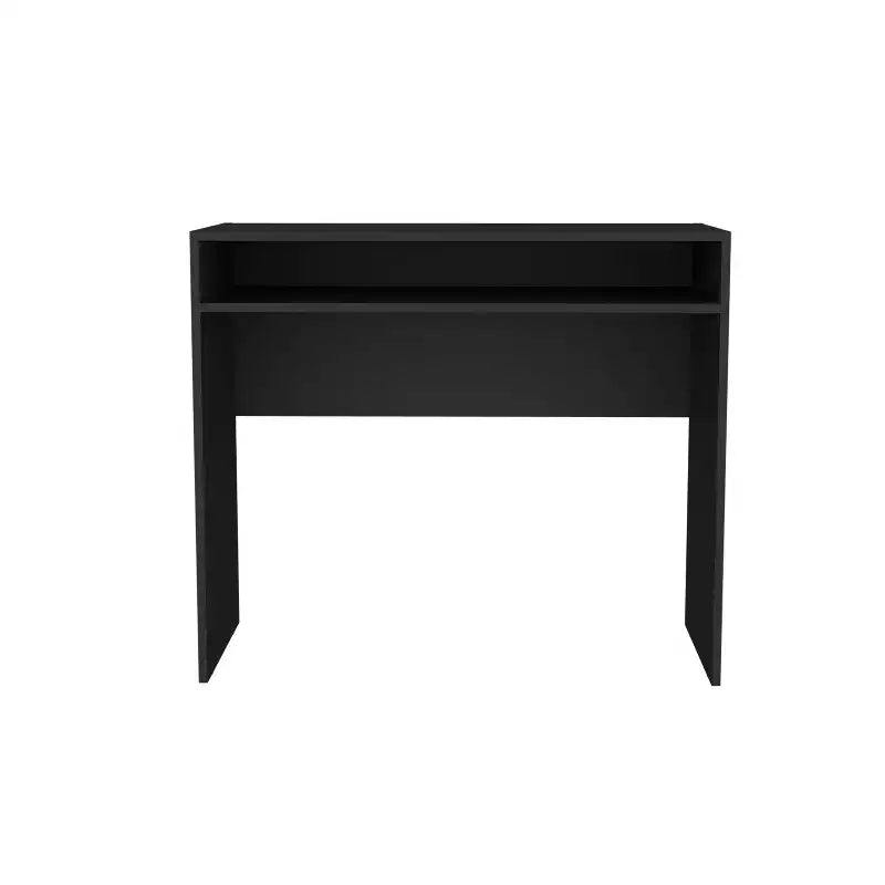 35.1IN Minimalism Standing Desk with Storage Shelves, Computer Desk, Home Office Desks for Living Room, Reading Room