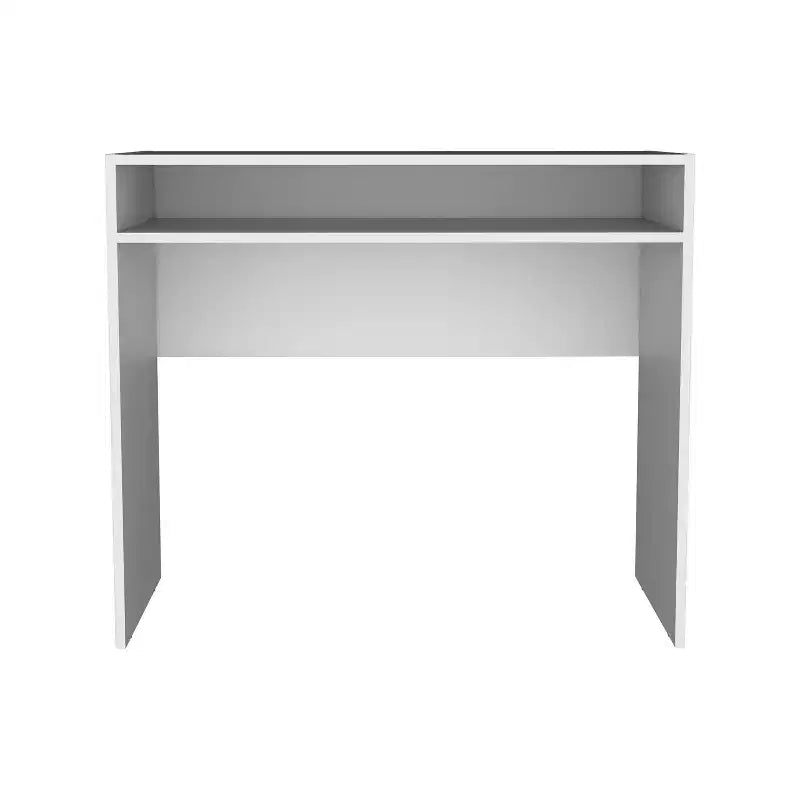 35.1IN Minimalism Standing Desk with Storage Shelves, Computer Desk, Home Office Desks for Living Room, Reading Room