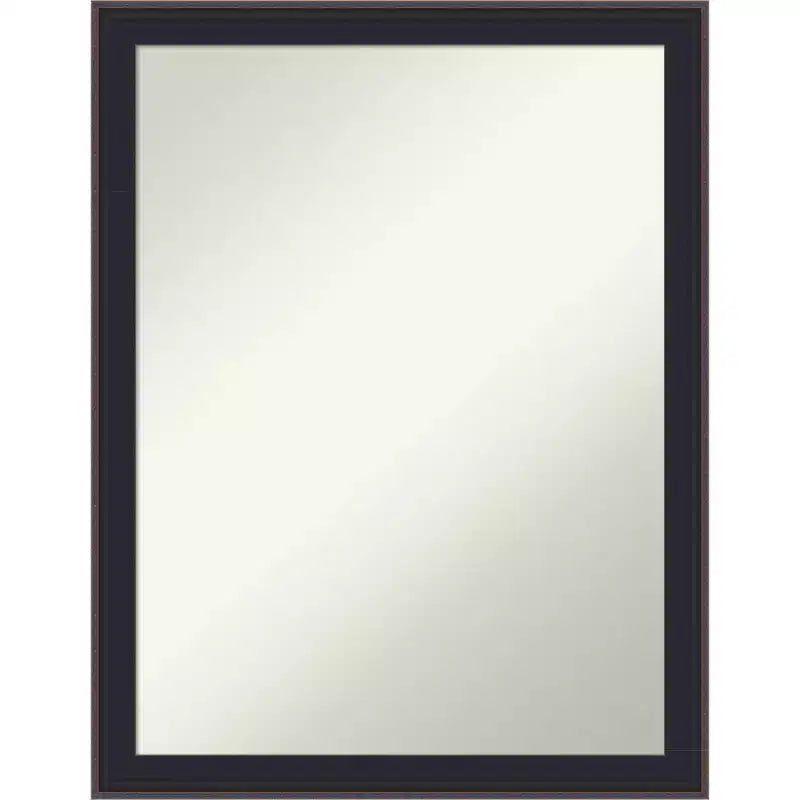 Amanti Art Havana Black Bronze Non-Beveled Framed Bathroom Vanity Wall Mirror