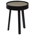 vidaXL Coffee Table Round End Table Living Room Sofa Table with Concrete Top - 15.7 x 21.7