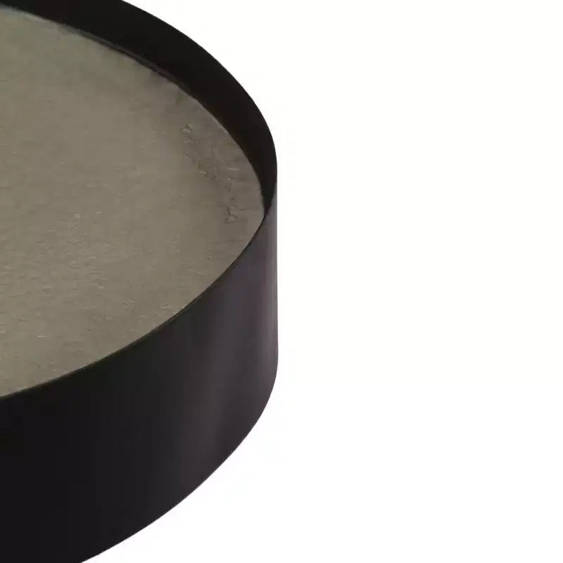 XL Coffee Table Round End Table Living Room Sofa Table with Concrete Top - 15.7 x 21.7