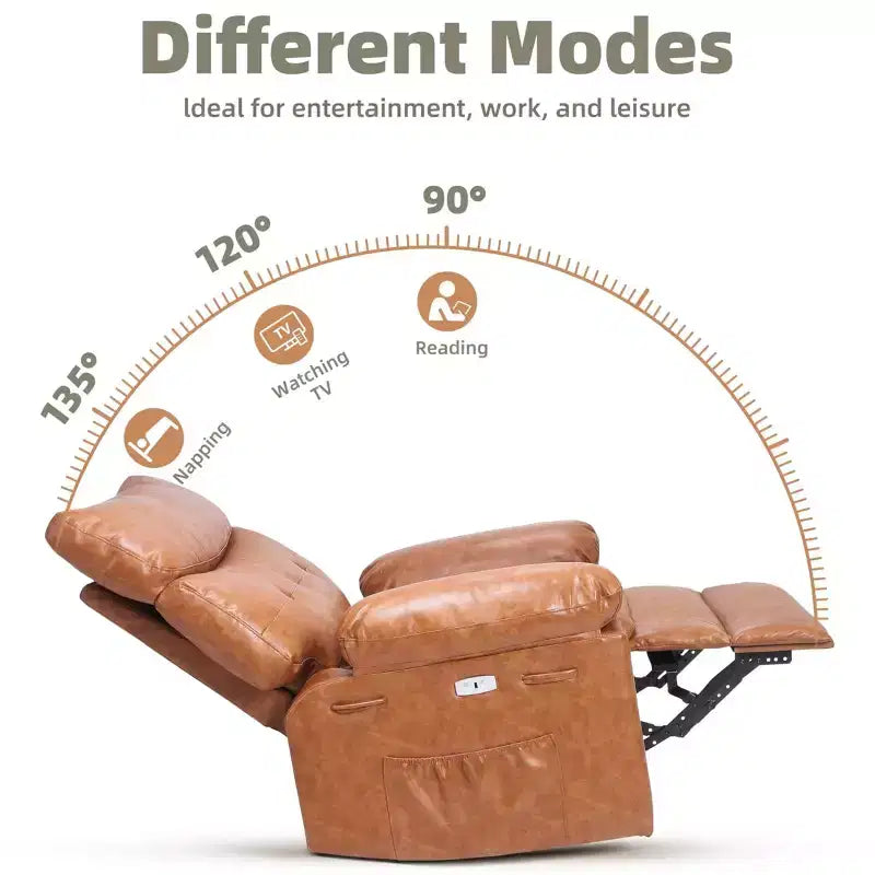Oversized Recliner Chair  360 Swivel Rocker with Heat & Massage ( for Adults Living Room/Bedroom/Nursery)