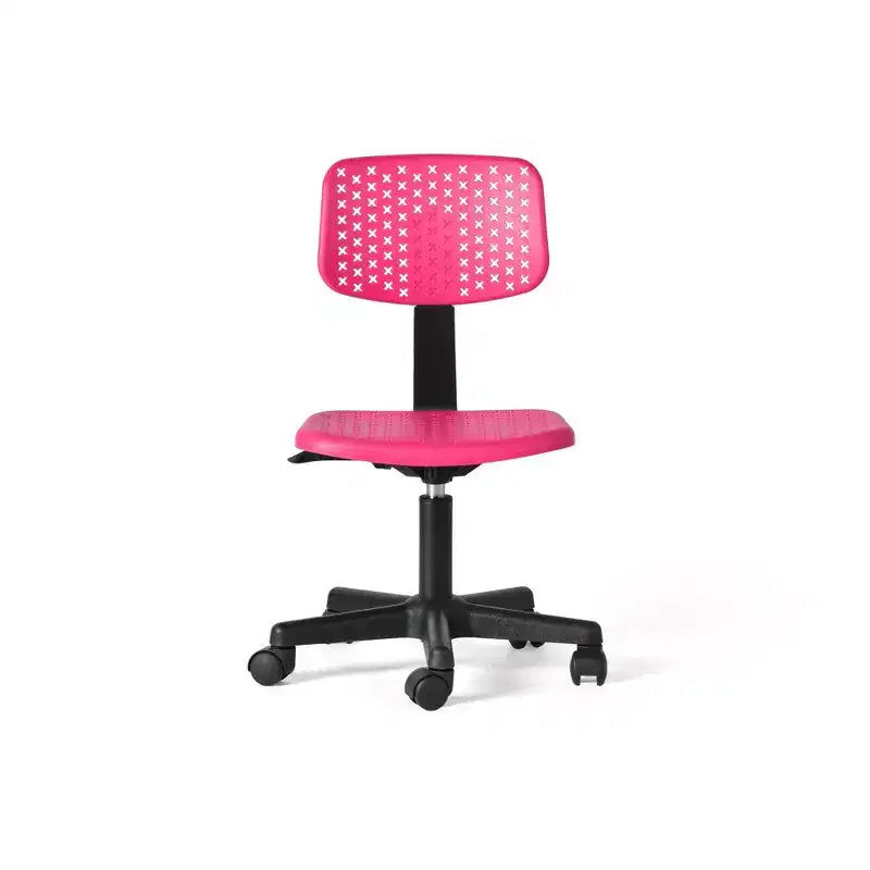 Adjustable Swivel Study Chair for Kids, Dorm & Home Office, Pink