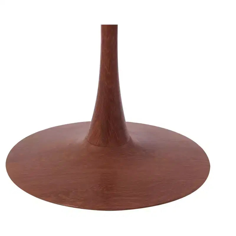 27 Square Dining Table with Marbled White MDF Top and Steel Pedestal Base for Modern Kitchen and Dining Room