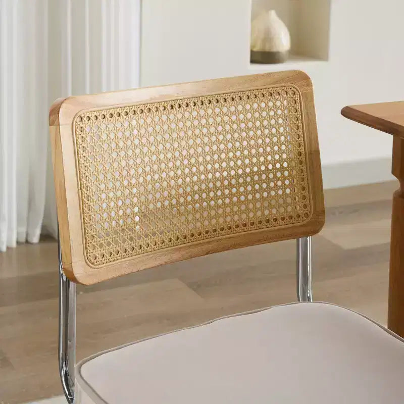 Modern Dining Chairs - Corduroy Fabric, Gold Metal Base, Channel Tufting, Armless, Set of 2