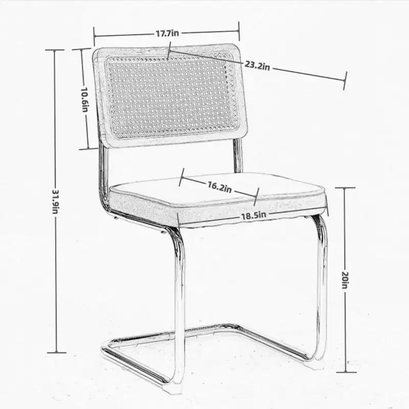 Modern Dining Chairs - Corduroy Fabric, Gold Metal Base, Channel Tufting, Armless, Set of 2