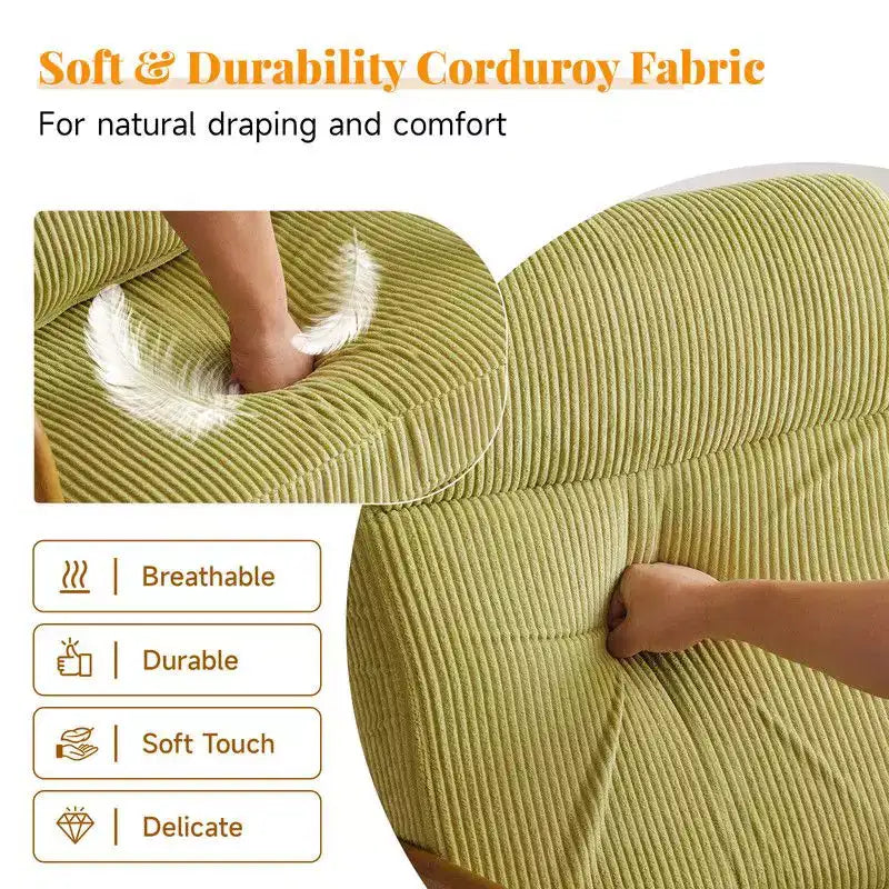 2pcs High Back Solid Wood Armrest Backrest Iron Frame Linen Indoor Leisure Chair