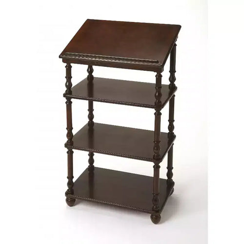 HomeRoots 24 Dark Brown Standing Desk