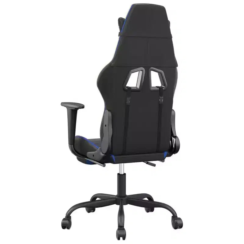 XL Gaming Chair Black and Blue Faux leather, Metal, Plywood Adjustable