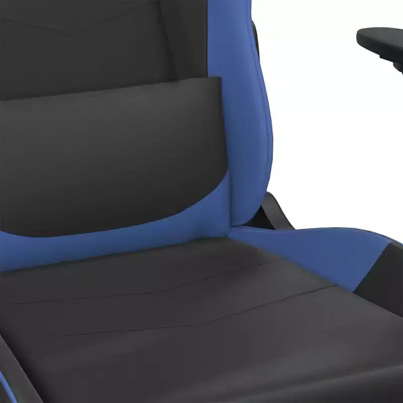 XL Gaming Chair Black and Blue Faux leather, Metal, Plywood Adjustable