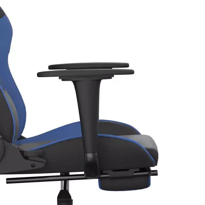 XL Gaming Chair Black and Blue Faux leather, Metal, Plywood Adjustable