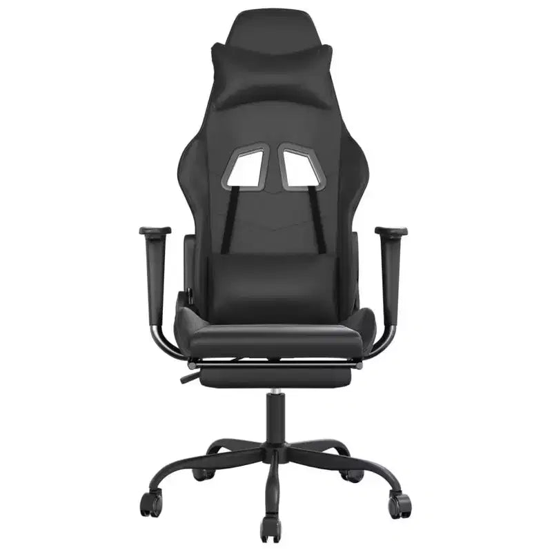 XL Gaming Chair Black and Blue Faux leather, Metal, Plywood Adjustable