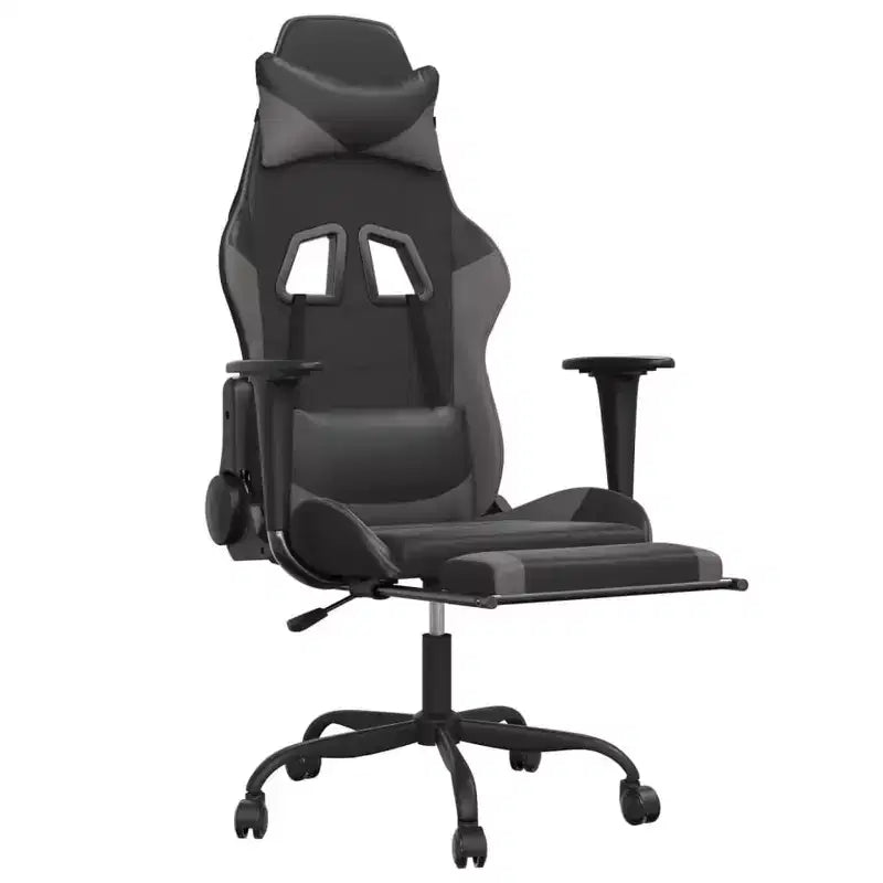 XL Gaming Chair Black and Blue Faux leather, Metal, Plywood Adjustable