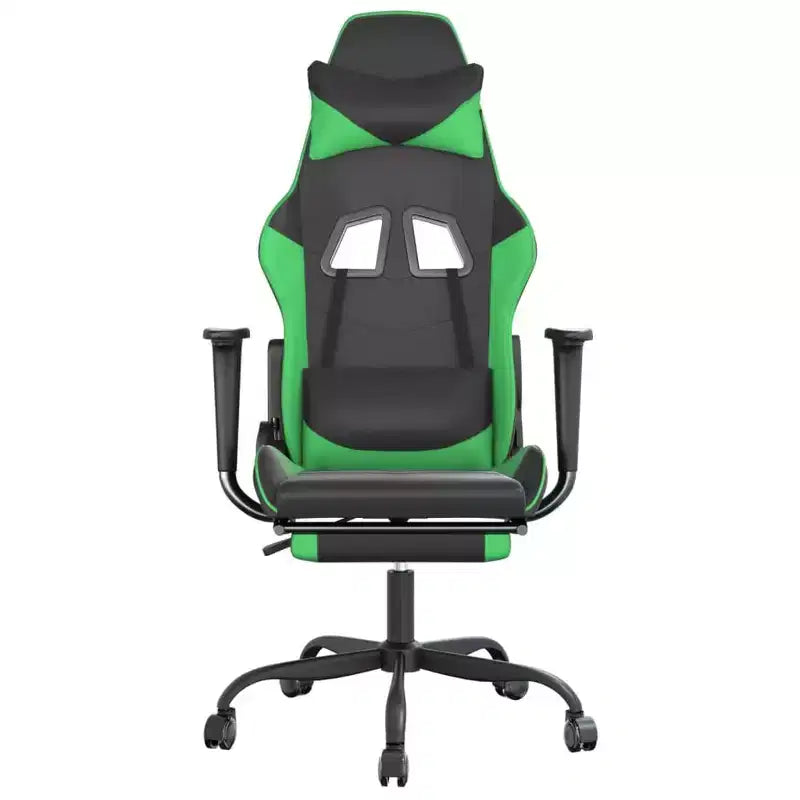 XL Gaming Chair Black and Blue Faux leather, Metal, Plywood Adjustable