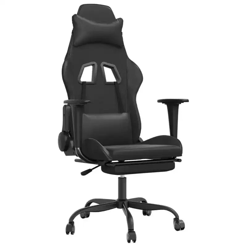vidaXL Gaming Chair Black and Blue Faux leather, Metal, Plywood Adjustable