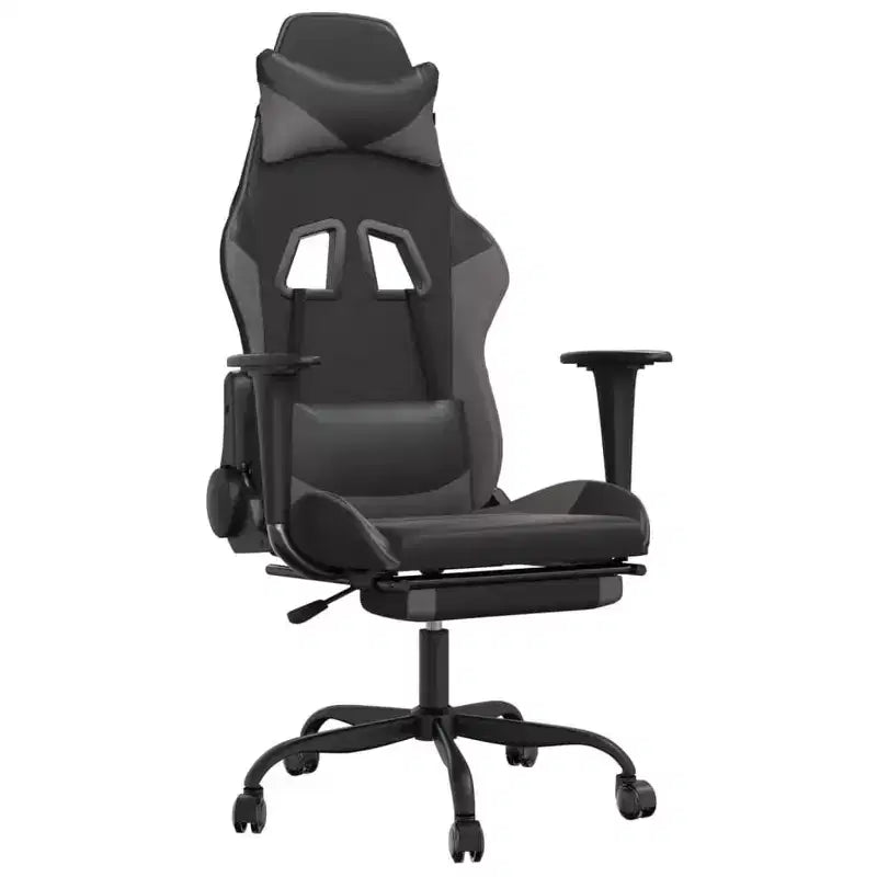 XL Gaming Chair Black and Blue Faux leather, Metal, Plywood Adjustable