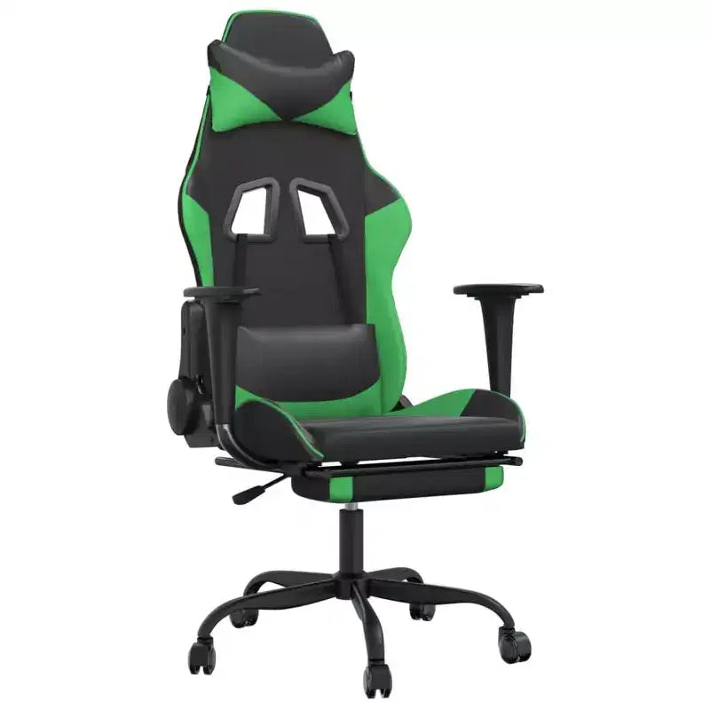 XL Gaming Chair Black and Blue Faux leather, Metal, Plywood Adjustable